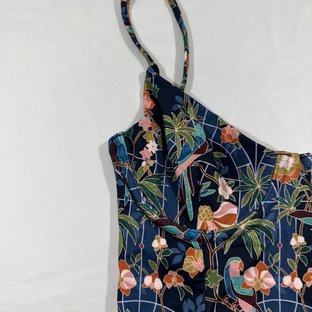 NEW $245 Onia [ XS ] Chelsea One Piece Swimsuit in Navy Multi Jungle Mosaic 7062 - Picture 7 of 16